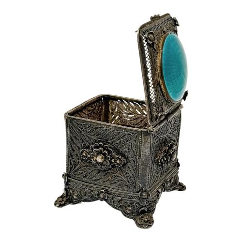 CAJA JOYERO CON ESMALTE DE MEDIADOS S.XX