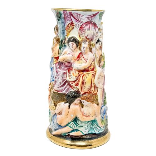 JARRÓN CAPODIMONTE MEDIADOS S.XX