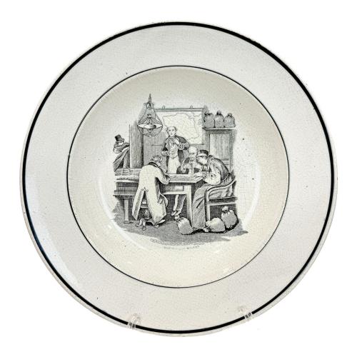 TRES PLATOS EN LOZA DEL S.XIX