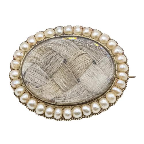BROCHE DE LUTO VICTORIANO DEL S.XIX