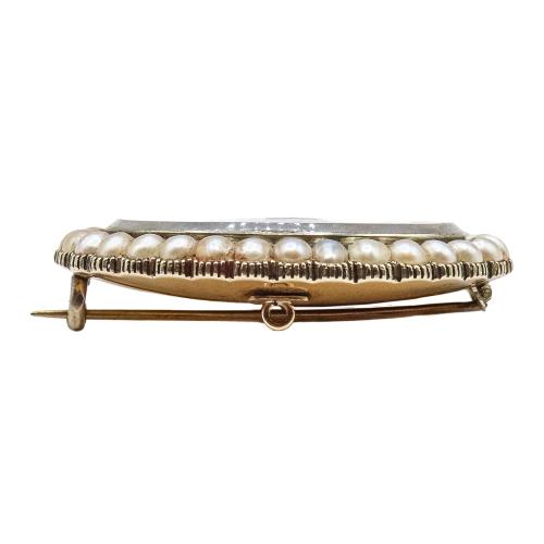 BROCHE DE LUTO VICTORIANO DEL S.XIX