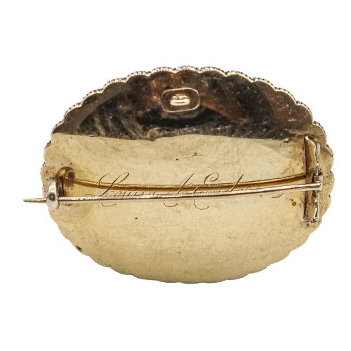 BROCHE DE LUTO VICTORIANO DEL S.XIX