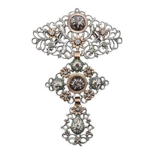 COLGANTE FRANCÉS CON DIAMANTES DEL S.XVIII