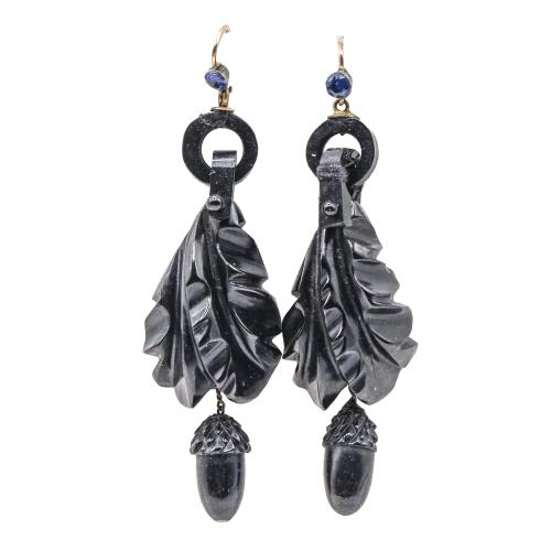 PENDIENTES LARGOS DE AZABACHE