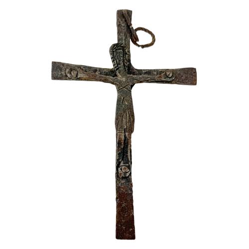 CRUZ DE CARAVACA Y CRISTO CRUCIFICADO PRIMERA MITAD S.XX