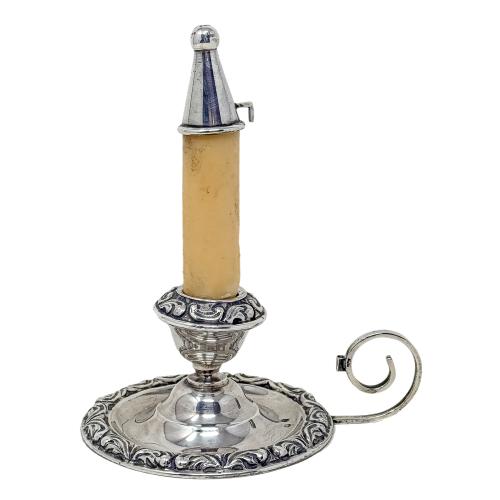 CANDELERO EN PLATA DE MEDIADOS DEL S.XX