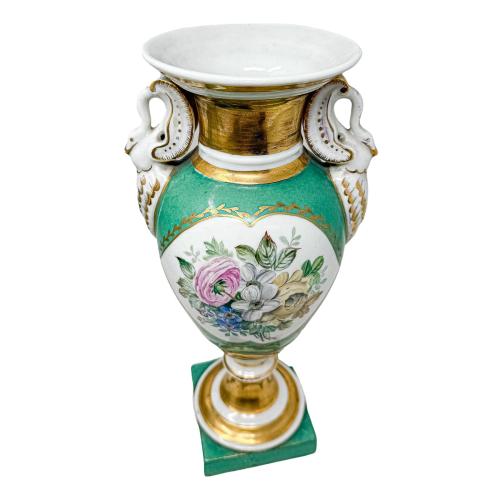 JARRÓN EN PORCELANA DE ESTILO VIEJO PARIS DEL S.XX