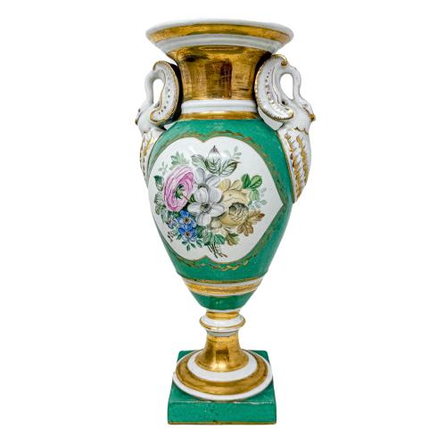 JARRÓN EN PORCELANA DE ESTILO VIEJO PARIS DEL S.XX