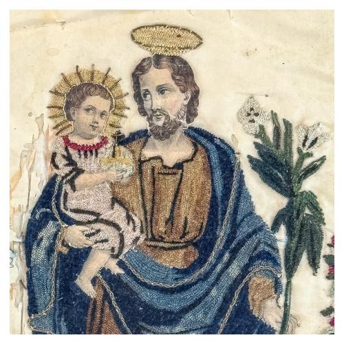 BORDADO RELIGIOSO CIRCA 1800