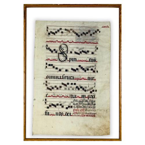 HOJA DE CANTORAL DEL S.XVII