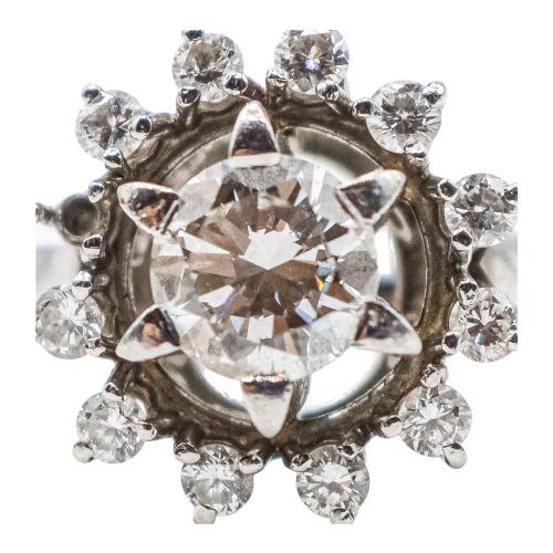 SORTIJA ROSETÓN CON BRILLANTES