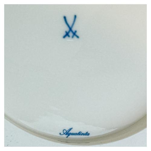 PIEZAS DE VAJILLA EN PORCELANA MEISSEN AQUATINTA 