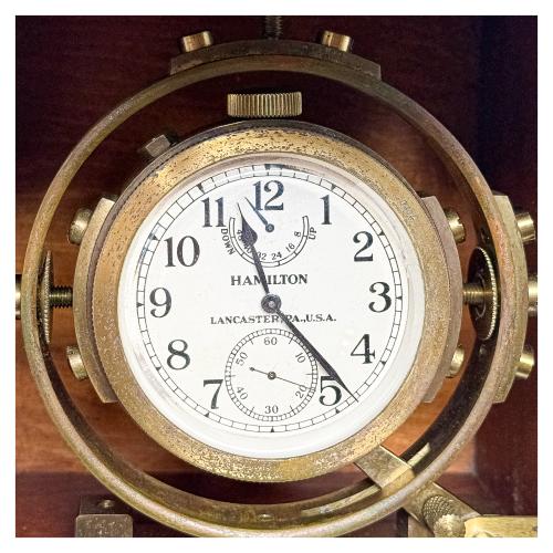 CRONÓMETRO DE BARCO HAMILTON WATCH Co., AÑOS 40