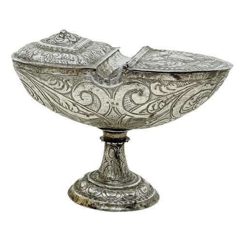 NAVETA DE PLATA ESPAÑOLA DEL SIGLO XVIII