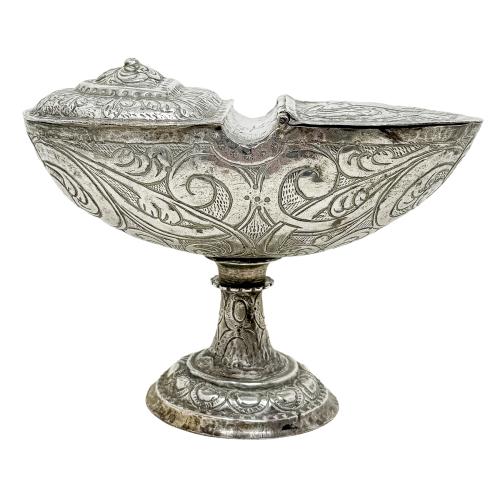 NAVETA DE PLATA ESPAÑOLA DEL SIGLO XVIII