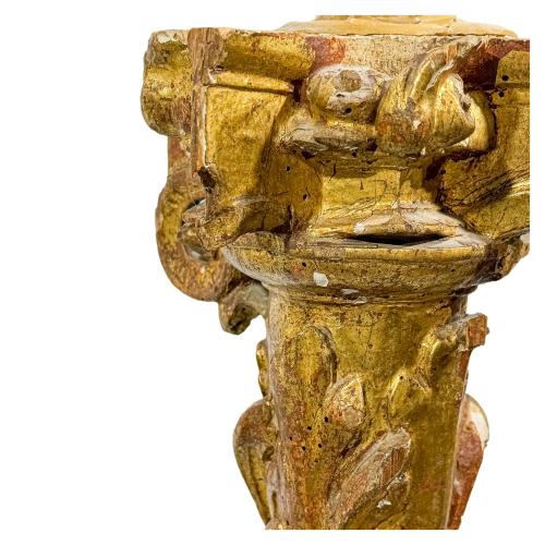 LÁMPARA DE PIE CON COLUMNA DEL SIGLO XVI 