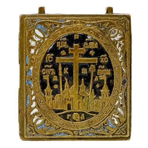 ICONO TRIPTICO RUSO SIGLO XIX 