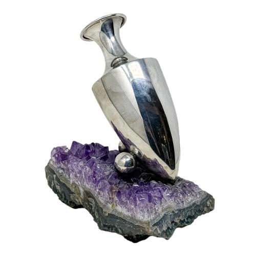 ÁMFORA DE PLATA SOBRE PIEDRA AMATISTA
