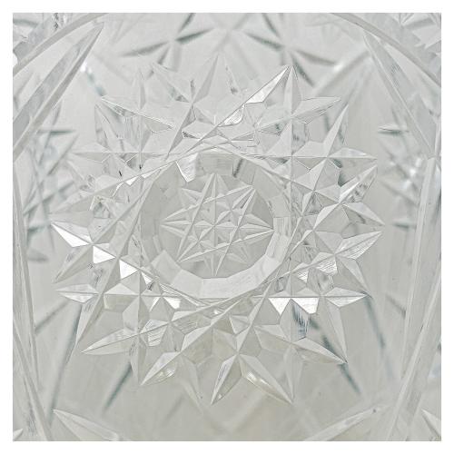 JARRÓN DE CRISTAL Y PLATA DEL ÚLTIMO TERCIO DE S. XX