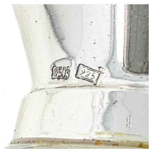 PORRÓN DE CRISTAL Y PLATA DEL ÚLTIMO TERCIO DE S. XX