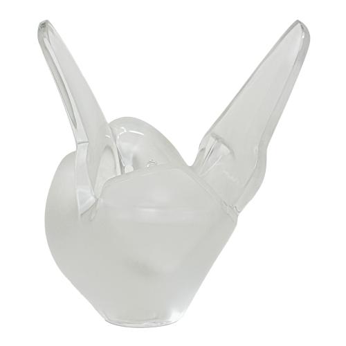 FIGURA DE PÁJARO DE CRISTAL LALIQUE DEL ÚLTIMO CUARTO S. XX
