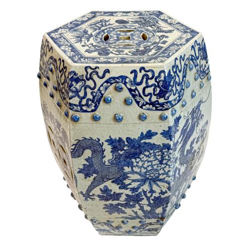 TABURETE DE PORCELANA CHINA DE MEDIADOS DE S. XX