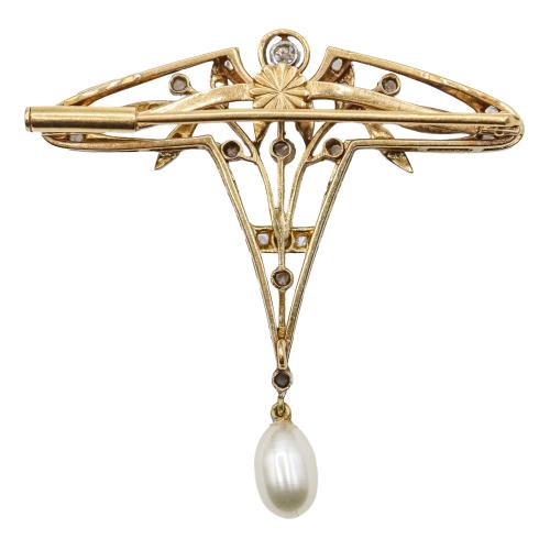 BROCHE COLGANTE ART NOUVEAU, DE PPS. DEL S.XX