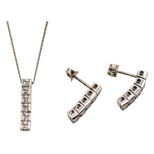 CONJUNTO DE PLATA CON CIRCONITAS