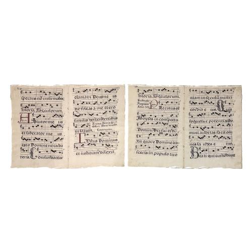 DOS HOJAS DE CANTORAL S.XVIII
