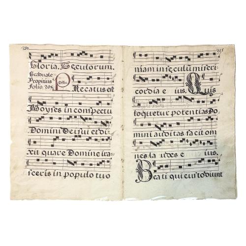 DOS HOJAS DE CANTORAL S.XVIII