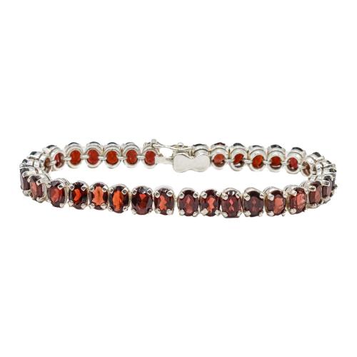 PULSERA RIVIERE CON GRANATES 