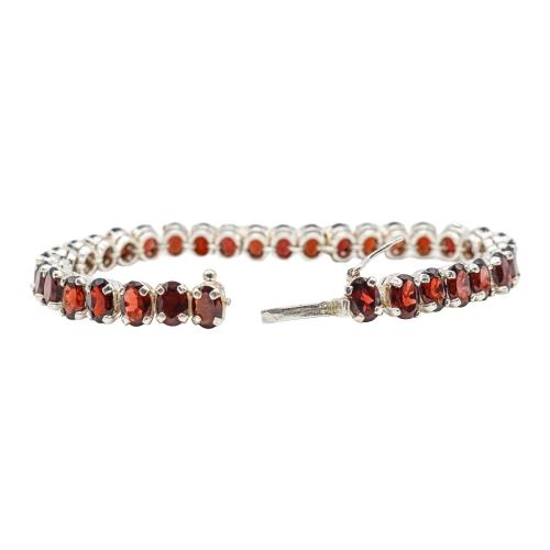 PULSERA RIVIERE CON GRANATES 