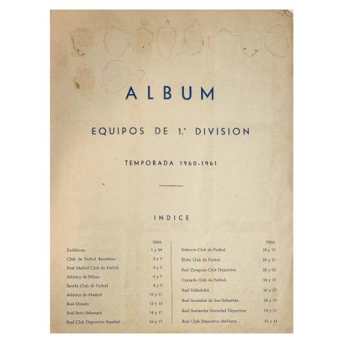 ALBUM DE CROMOS DE 1961