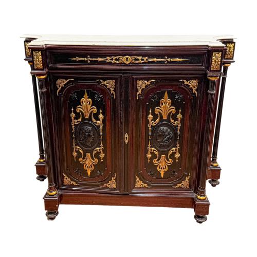 MUEBLE ENTREDOS ALFONSINO CON ESPEJO CIRCA 1880 
