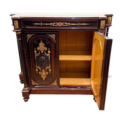 MUEBLE ENTREDOS ALFONSINO CON ESPEJO CIRCA 1880 
