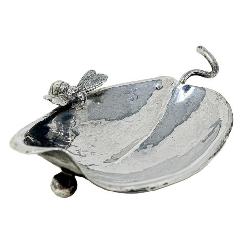 LOTE DE BANDEJITAS DE PLATA Y UNA DE METAL PLATEADO