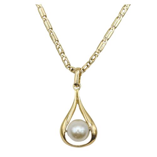 COLGANTE CON PERLA Y CADENA
