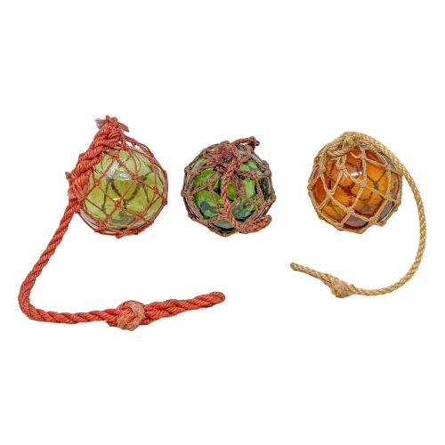 TRES BOYAS DE CRISTAL DE MEDIADO S.XX