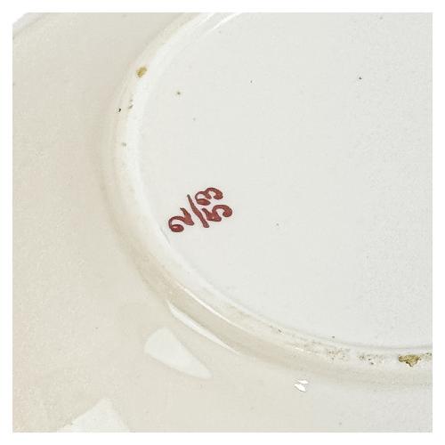 CUATRO TAZAS CON PLATO DEL S.XIX