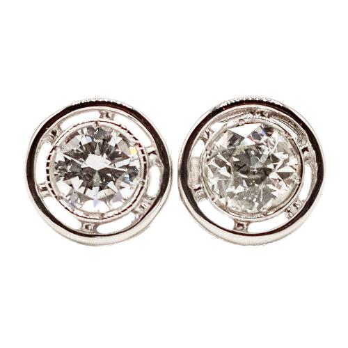 PENDIENTES SOLITARIO CON BRILLANTES