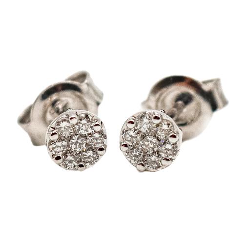 PENDIENTES ROSETÓN CON BRILLANTES