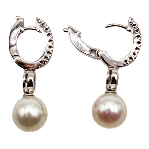 PENDIENTES CON ZAFIROS Y PERLAS