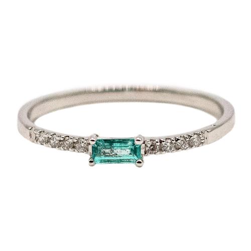ANILLO CON CUARZO PARAIBA Y BRILLANTES
