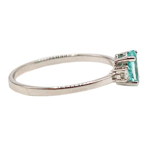 ANILLO CON CUARZO PARAIBA Y BRILLANTES