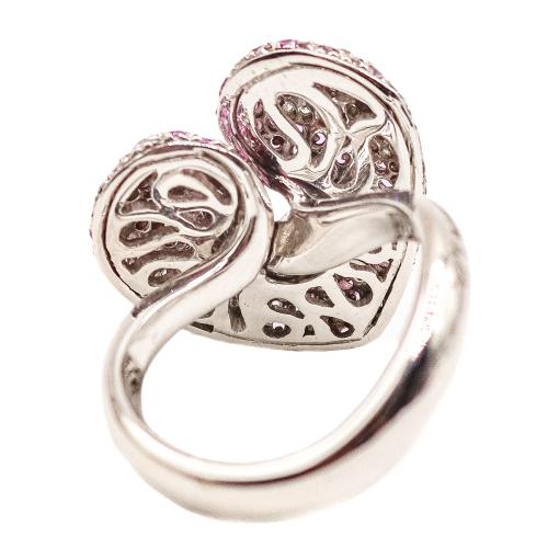 ANILLO CORAZÓN CON BRILLANTES Y RUBÍES