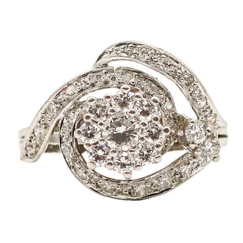 ANILLO ROSETÓN CON BRILLANTES