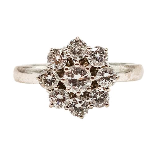 ANILLO ROSETÓN CON BRILLANTES