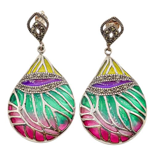 PENDIENTES LARGOS CON ESMALTES