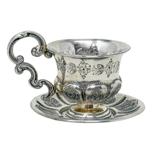 TACITA DE PLATA DE FINALES DE SIGLO XIX