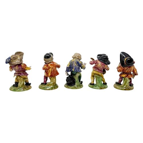 CONJUNTO DE FIGURAS DE PORCELANA “MÚSICOS”. SIGLO XX